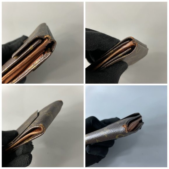 💯% Authentic Vintage Louis Vuitton Monogram Elise Trifold Canvas Leather Wallet - Picture 13 of 14